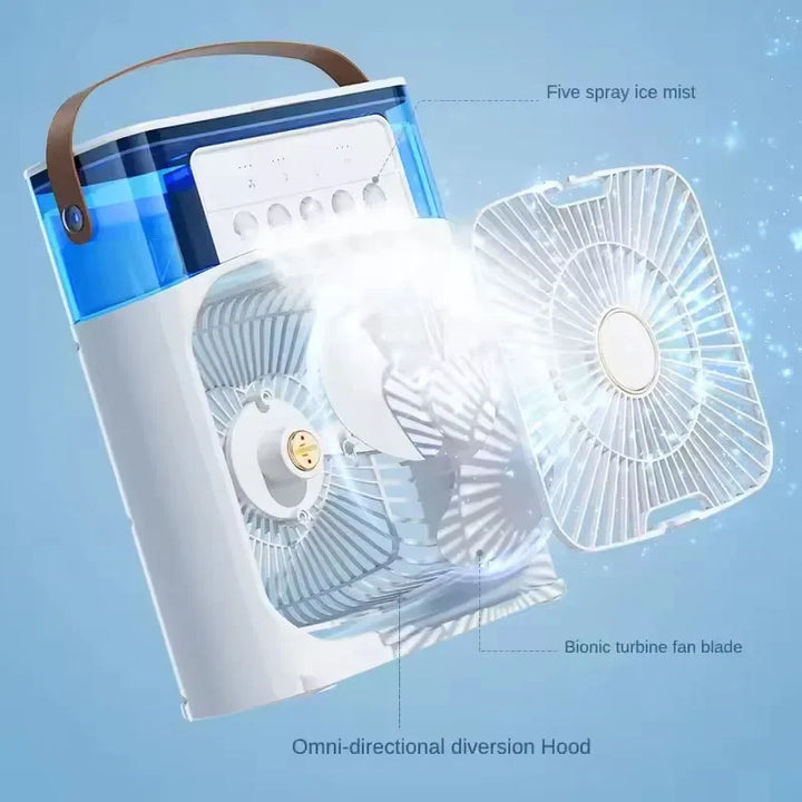 3-in-1 Portable Air Cooler, Humidifier & LED Night Light