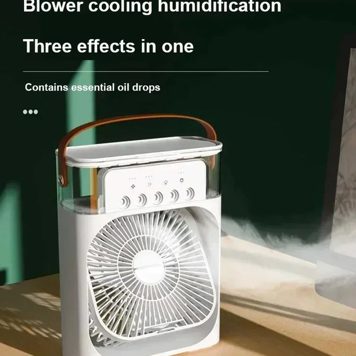 3-in-1 Portable Air Cooler, Humidifier & LED Night Light