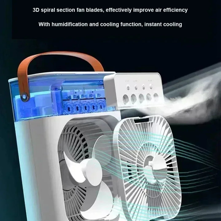 3-in-1 Portable Air Cooler, Humidifier & LED Night Light