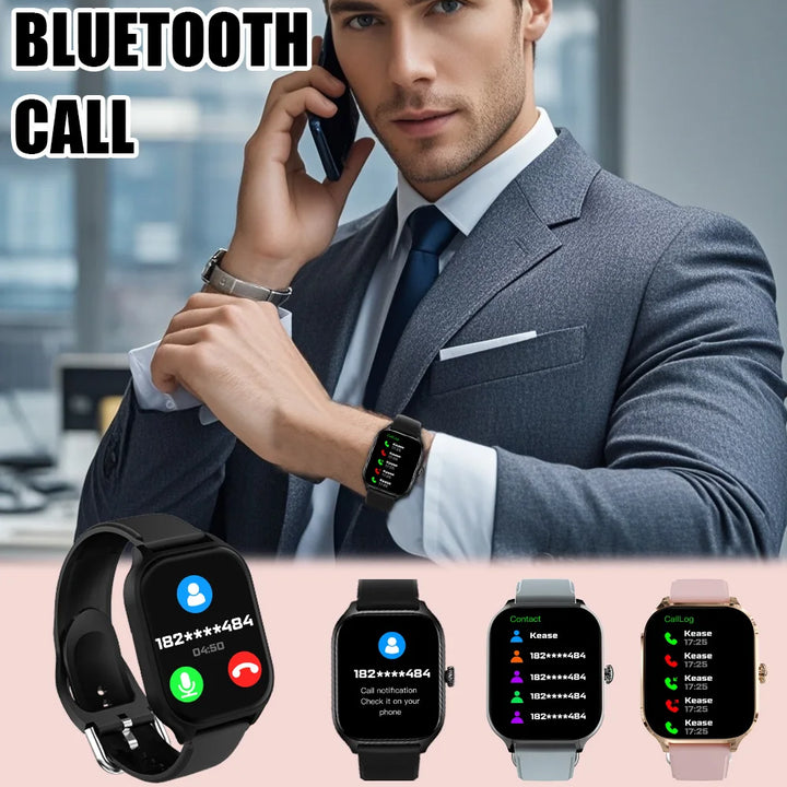 LAXASFIT Smartwatch – 2.01" HD Display, Bluetooth Call & Fitness Tracker