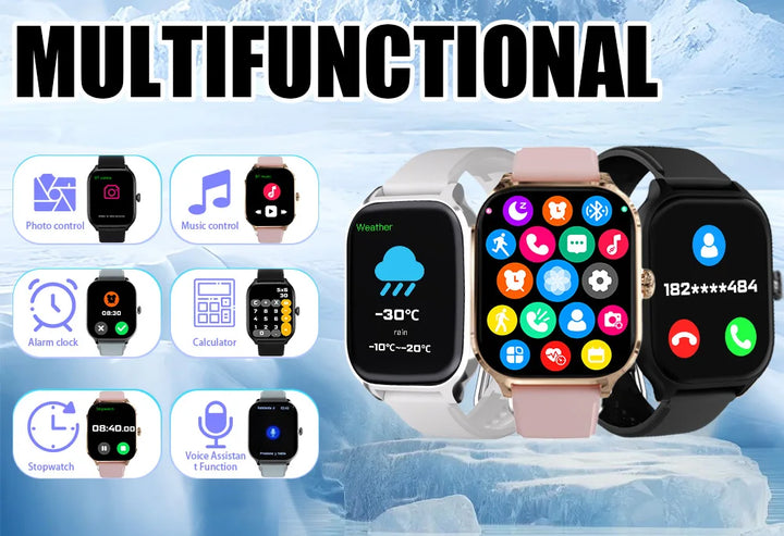 LAXASFIT Smartwatch – 2.01" HD Display, Bluetooth Call & Fitness Tracker