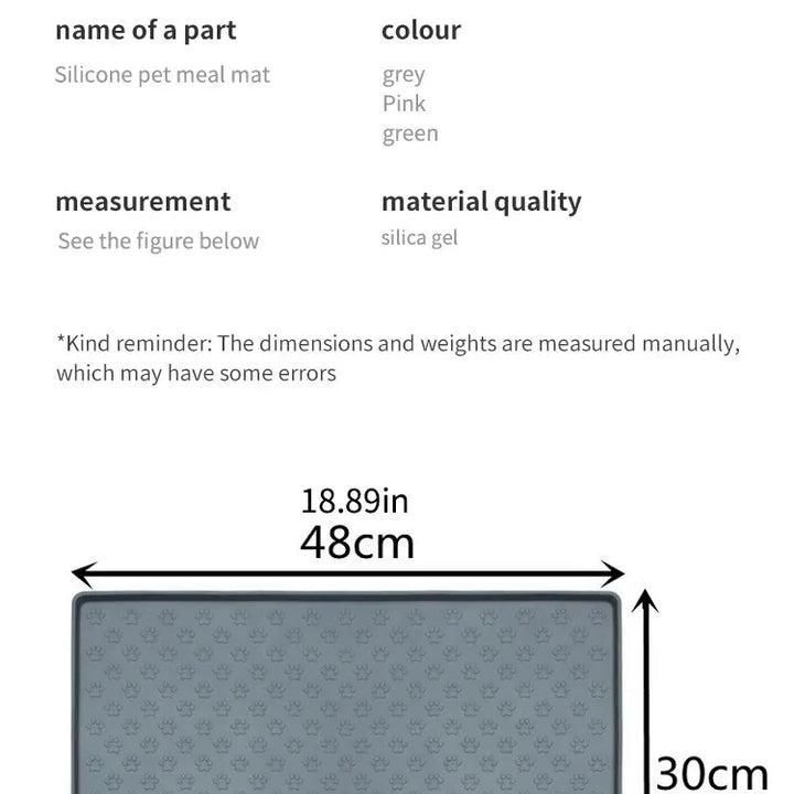 Non-Slip Silicone Pet Mat