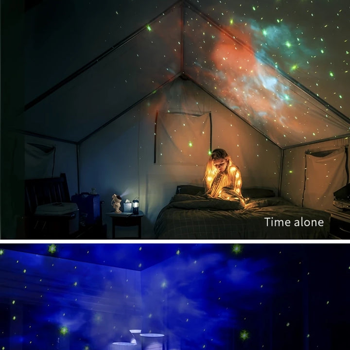 Astronaut Star Projector Night Light – USB Rechargeable & Remote Control