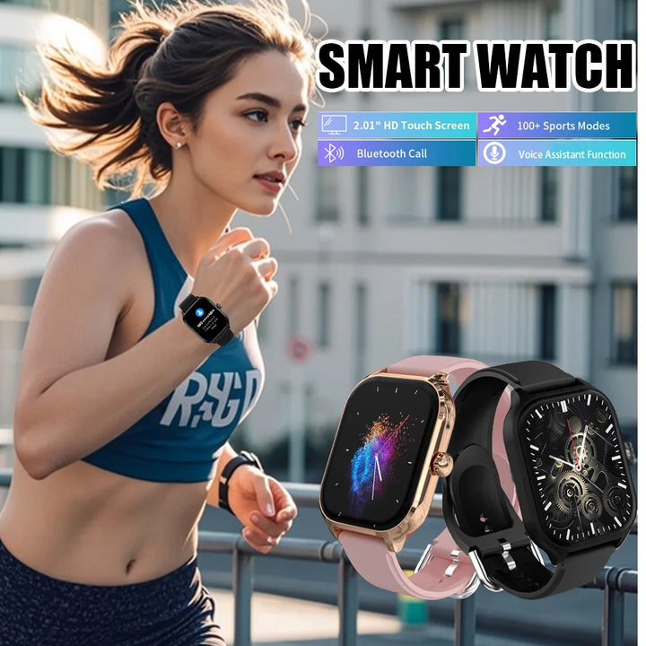 LAXASFIT Smartwatch – 2.01" HD Display, Bluetooth Call & Fitness Tracker