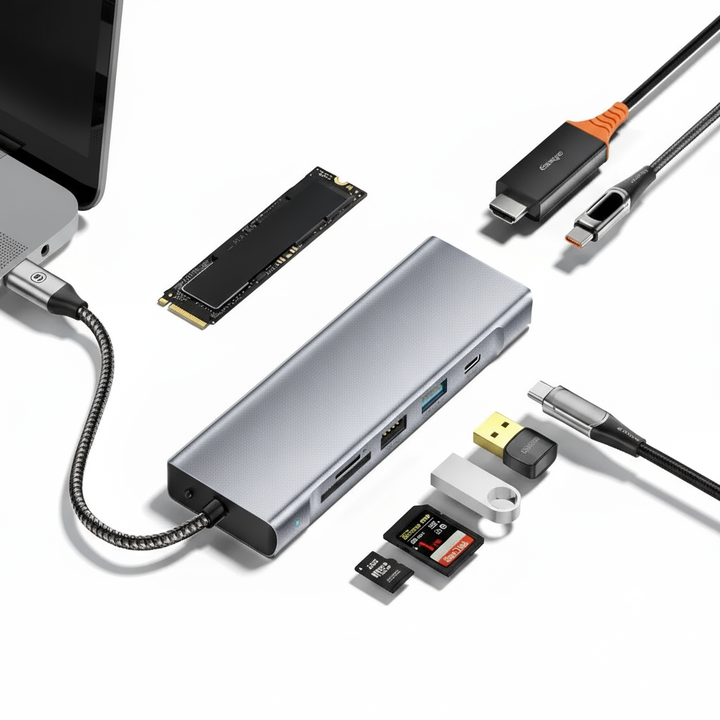 Essager 8-in-1 USB-C Hub with Storage